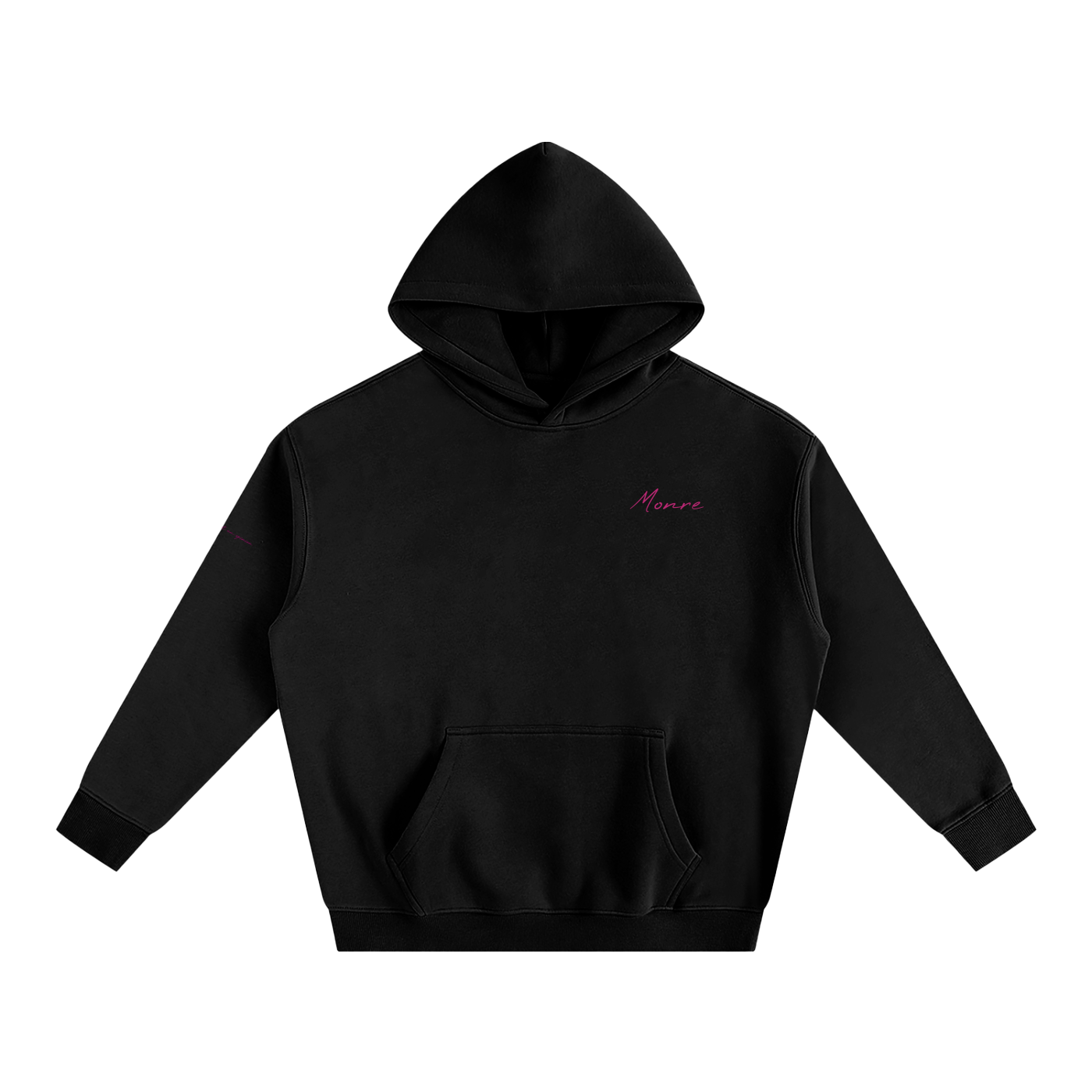 Monre Oversize Fleeced Hoodie/ pink palm tree