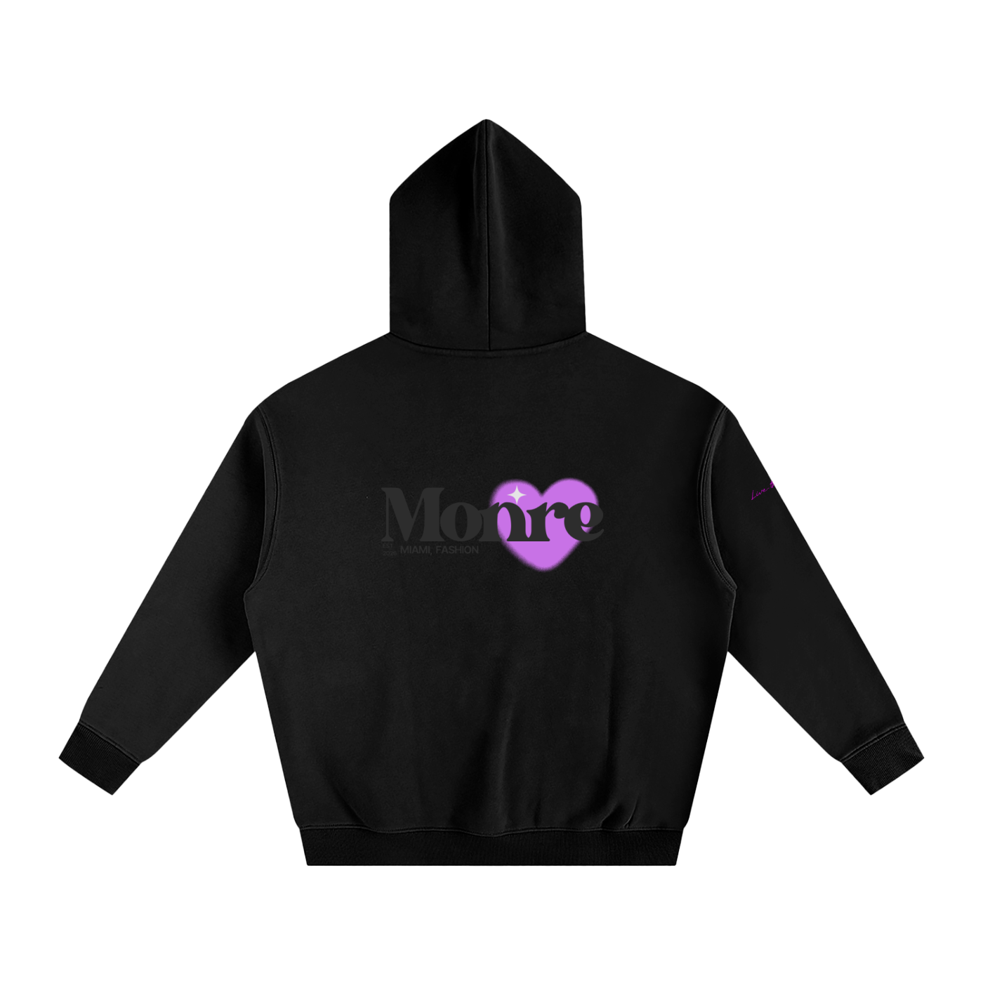 Monre Oversize Fleeced Hoodie/ heart hoodie
