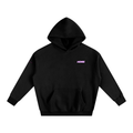 Monre Oversize Fleeced Hoodie/ retro text