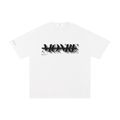 Monre Unisex Pure Cotton T-Shirt/ line wording/white