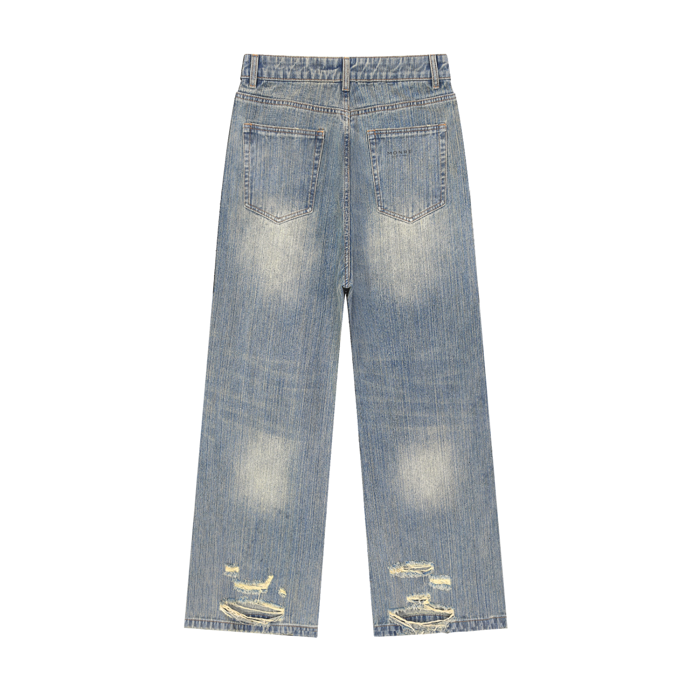Monre Vintage Wash Distressed Denim Jeans