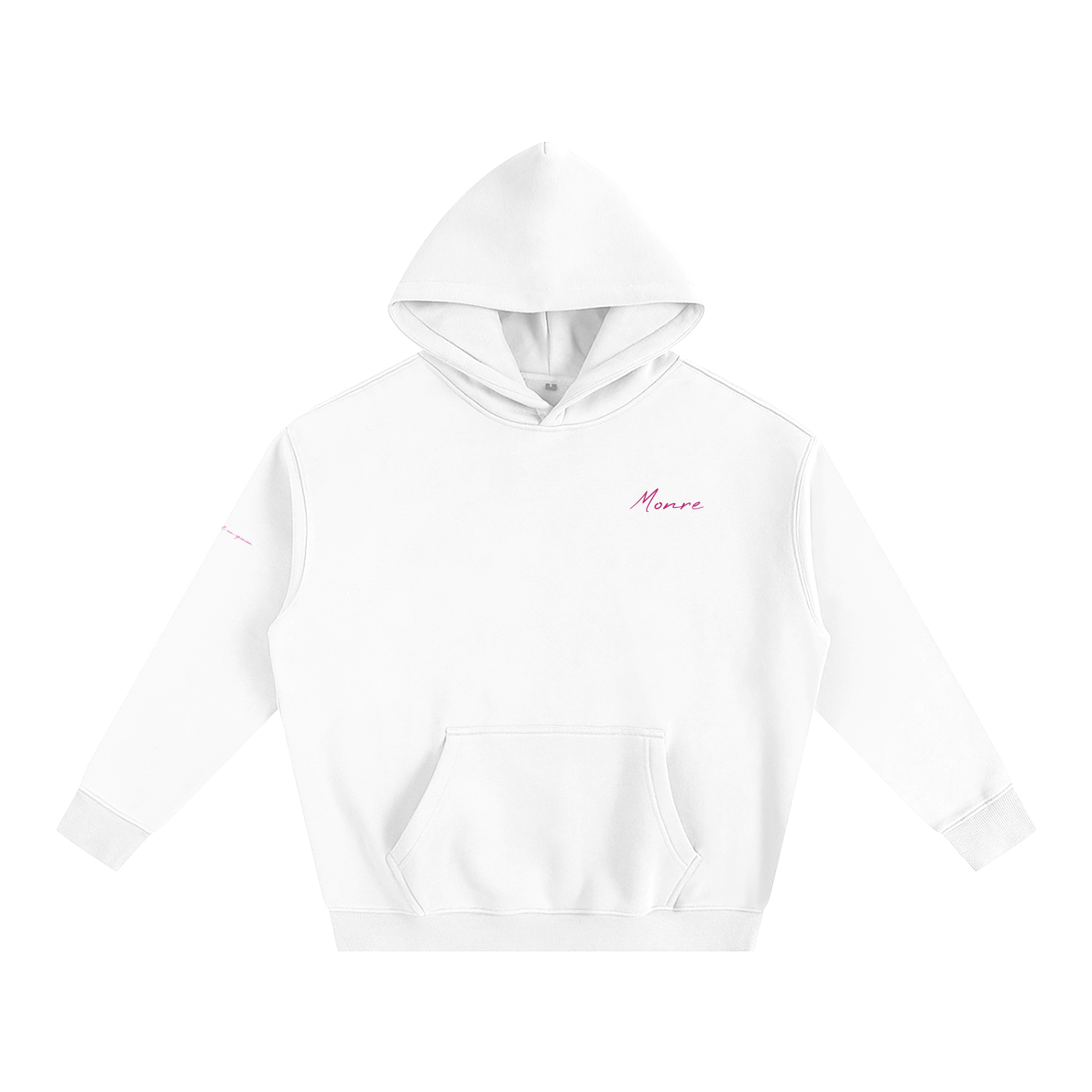 Monre Oversize Fleeced Hoodie/ pink palm tree