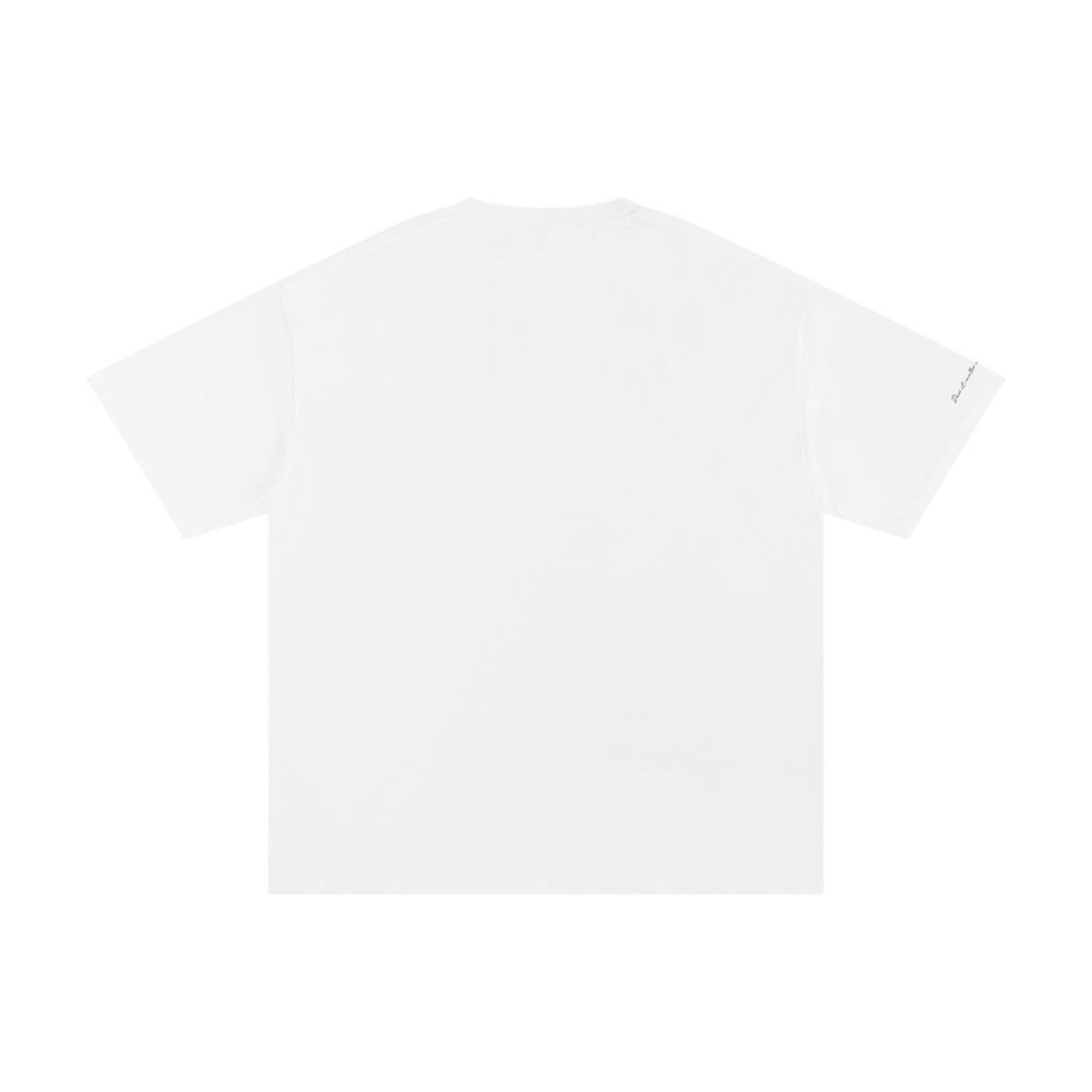 Monre Unisex Pure Cotton T-Shirt/ line wording/white