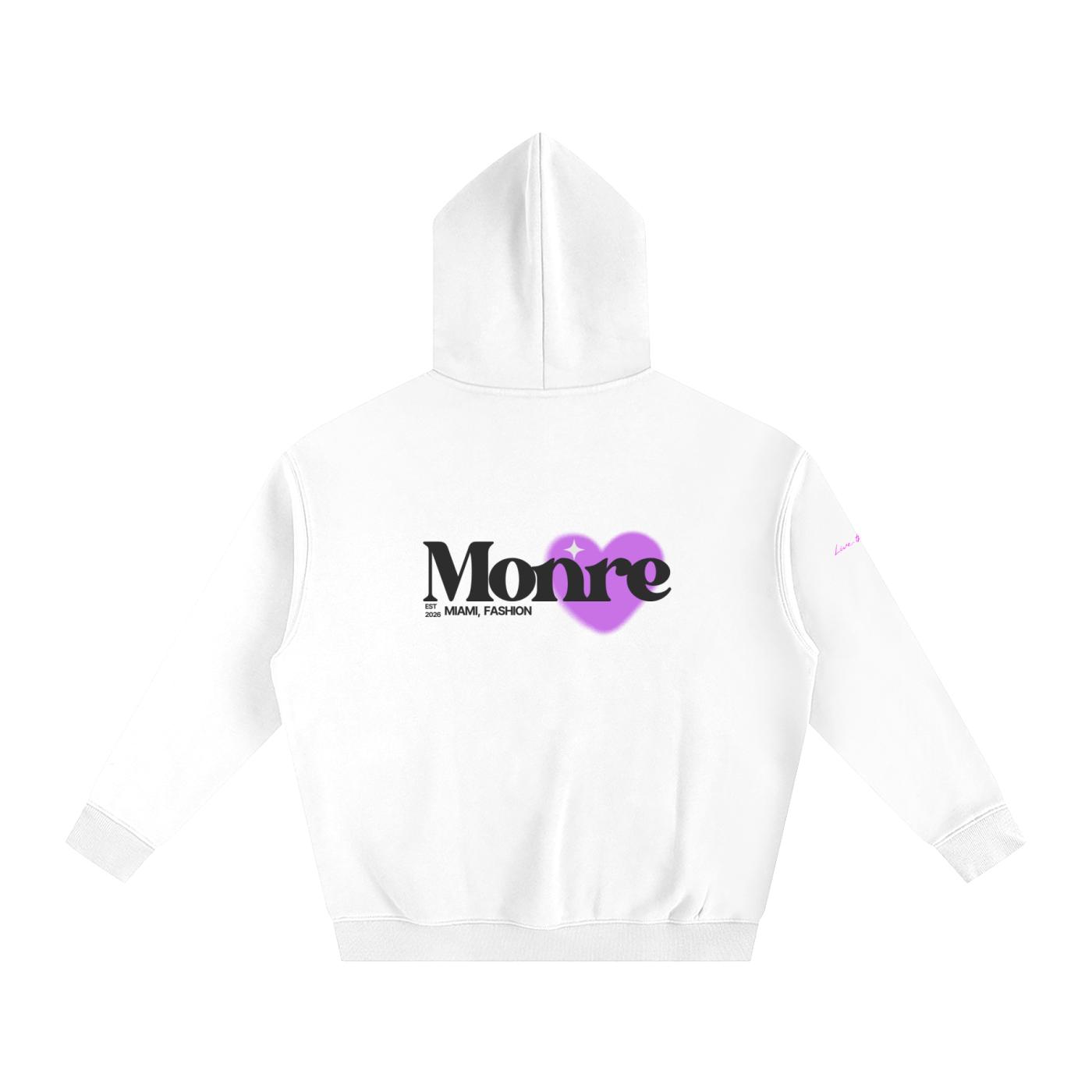 Monre Oversize Fleeced Hoodie/ heart hoodie