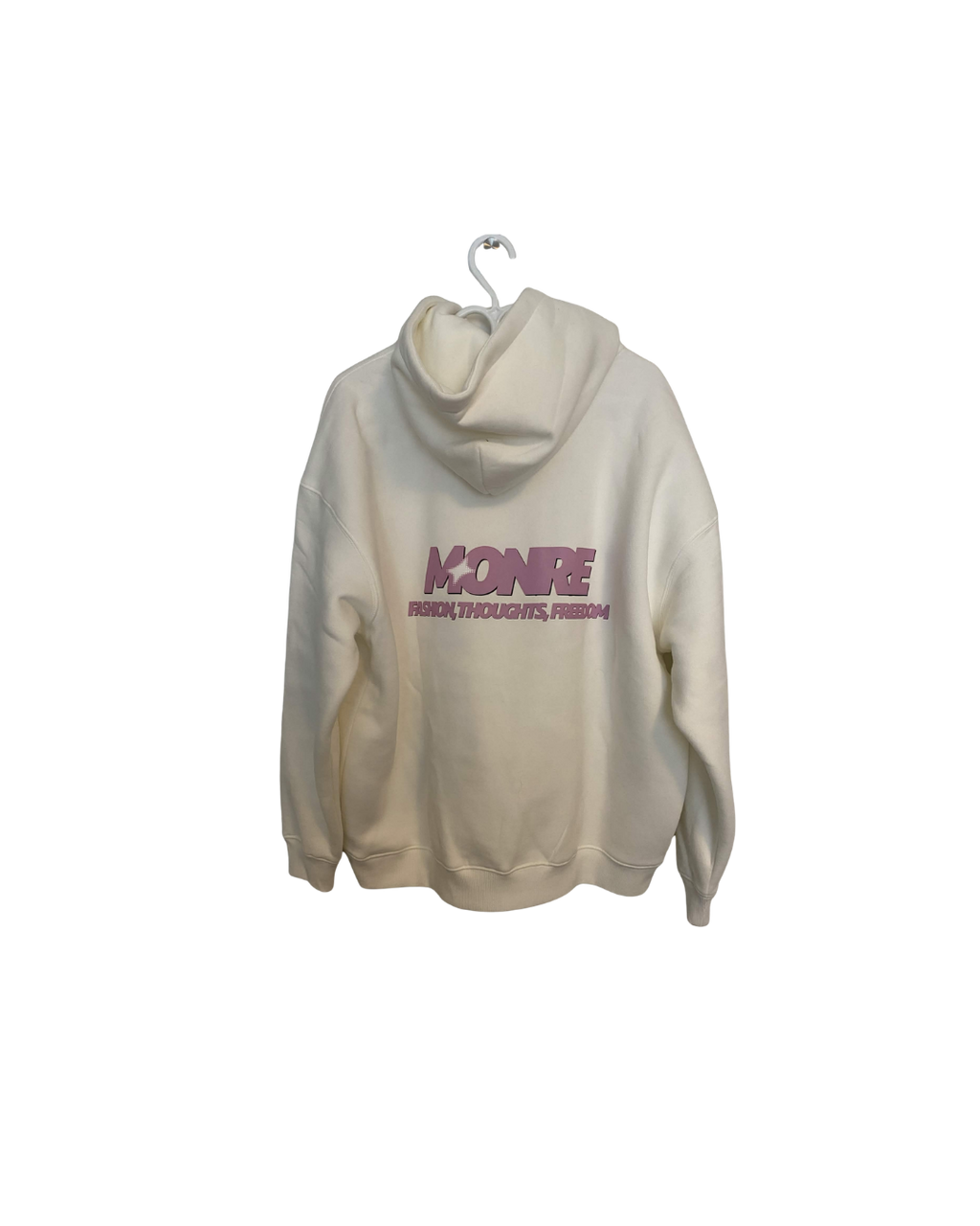 Monre Oversize Fleeced Hoodie/ retro text