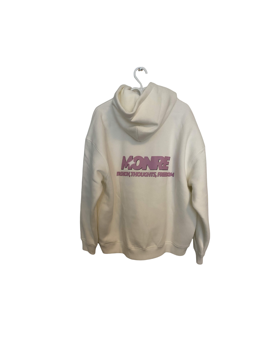 Monre Oversize Fleeced Hoodie/ retro text