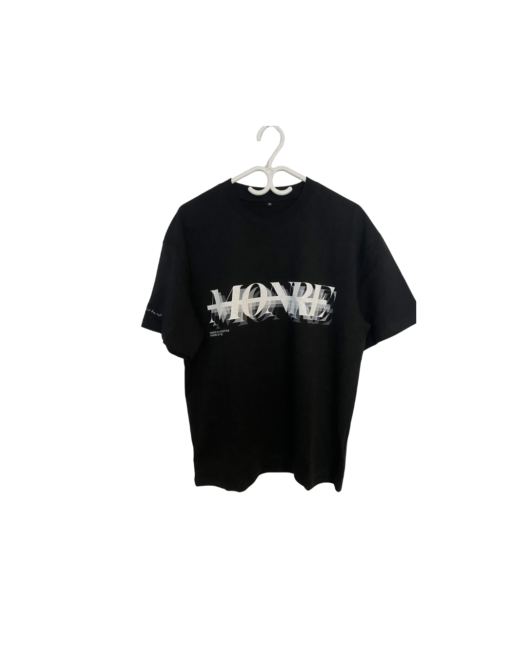 Monre Unisex Pure Cotton T-Shirt/ line wording/white