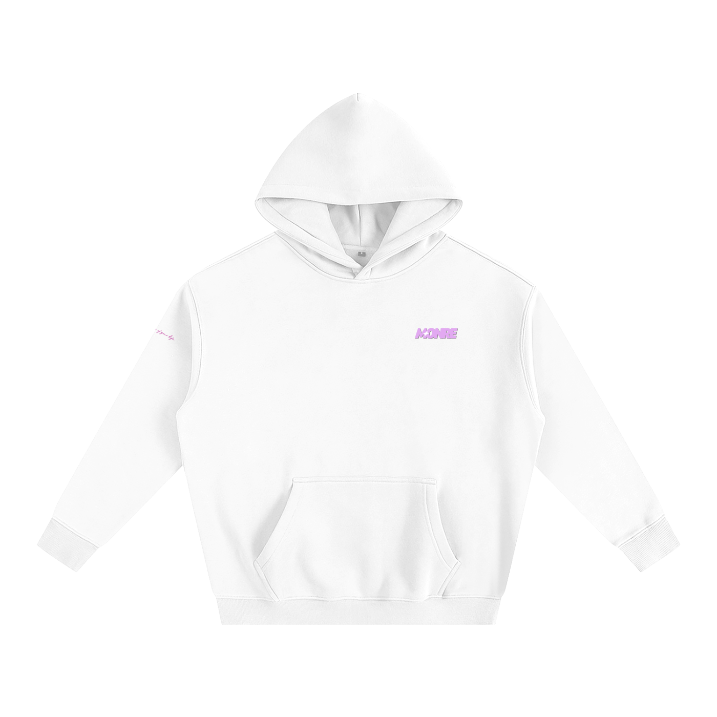 Monre Oversize Fleeced Hoodie/ retro text