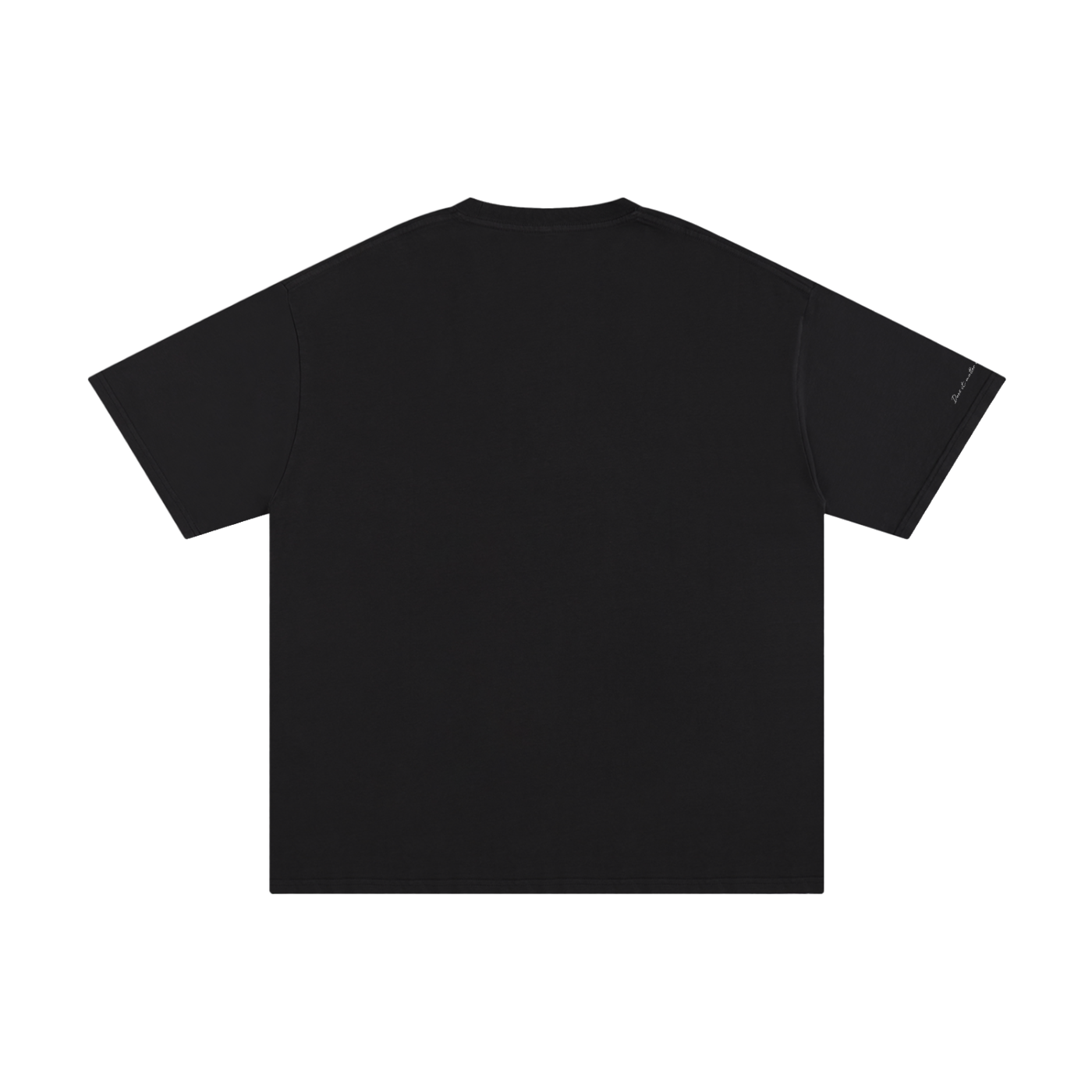 Monre Unisex Pure Cotton T-Shirt/line wording/ black