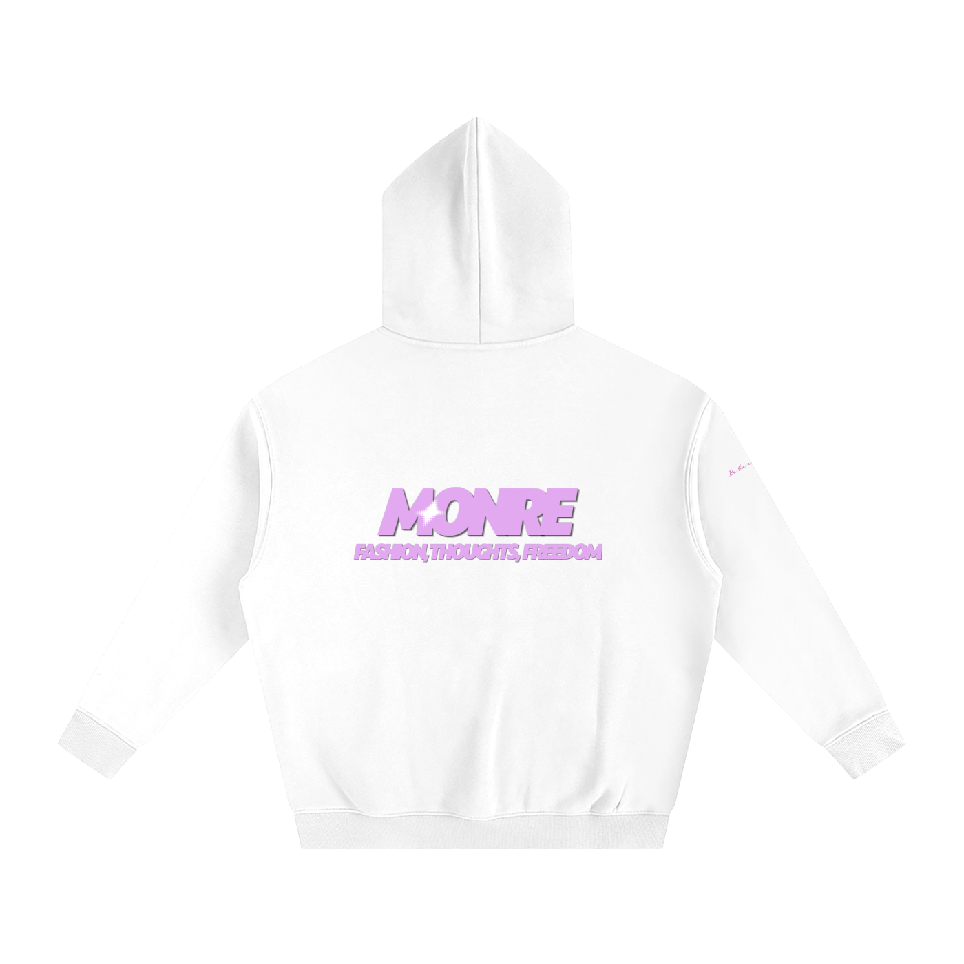 Monre Oversize Fleeced Hoodie/ retro text